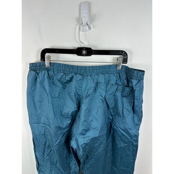 Vintage Christian Dior Monsieur Nylon Track Pants Lined Teal Blue Green Size XL - Picture 12 of 13